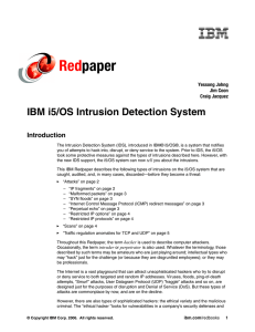 Red paper IBM i5/OS Intrusion Detection System Introduction