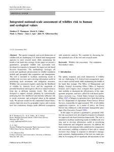 Integrated national-scale assessment of wildfire risk to human and ecological values