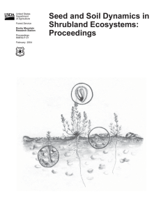 Seed and Soil Dynamics in Shrubland Ecosystems: Proceedings United States