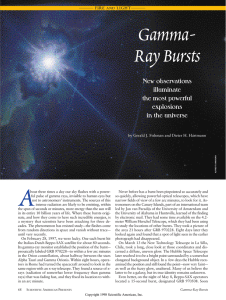 A Gamma- Ray Bursts New observations