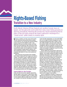 Rights-Based Fishing Transition to a New Industry