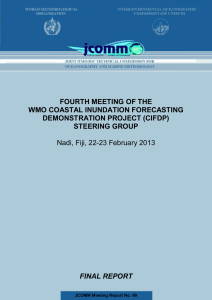 FOURTH MEETING OF THE WMO COASTAL INUNDATION FORECASTING DEMONSTRATION PROJECT (CIFDP) STEERING GROUP
