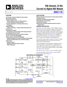 256-Channel, 24-Bit, Current-to-Digital ADC Module ADAS1135 Data Sheet