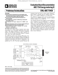 a Evaluation Board Documentation ADE7754 Energy metering IC EVAL-ADE7754EB