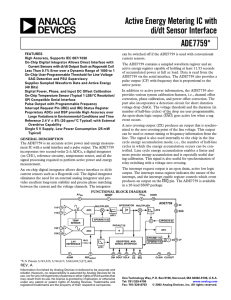 a Active Energy Metering IC with di/dt Sensor Interface ADE7759