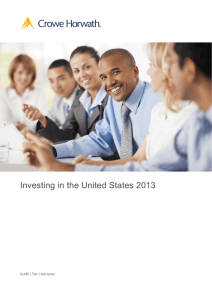 Investing in the United States 2013 Audit | Tax | Advisory