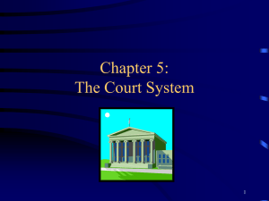 Chapter 5: The Court System 1