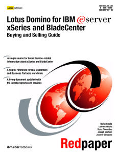 Lotus Domino for IBM xSeries and BladeCenter E