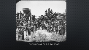 T HE BUILDING OF THE RAILROADS