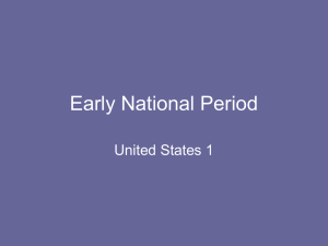 Early National Period United States 1