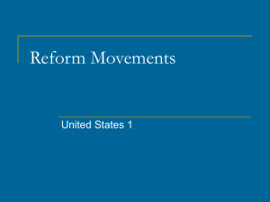 Reform Movements United States 1