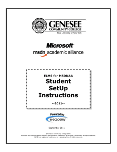 Student SetUp Instructions