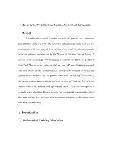 River Quality Modeling Using Diﬀerential Equations