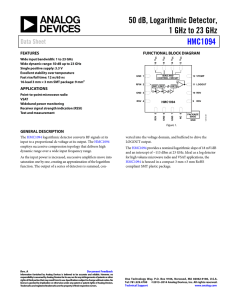 50 dB, Logarithmic Detector, 1 GHz to 23 GHz HMC1094 Data Sheet