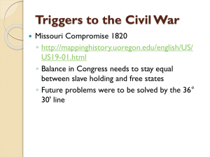 Triggers to the Civil War