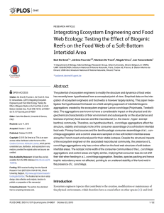 Integrating Ecosystem Engineering and Food
