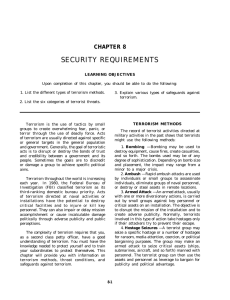 SECURITY REQUIREMENTS CHAPTER 8