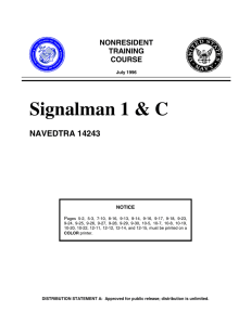 Signalman 1 &amp; C NAVEDTRA 14243  NONRESIDENT