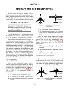 AIRCRAFT AND SHIP IDENTIFICATION CHAPTER 13