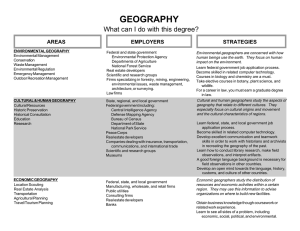 GEOGRAPHY What can I do with this degree? STRATEGIES AREAS