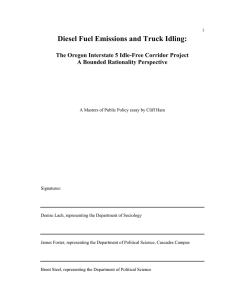 Diesel Fuel Emissions and Truck Idling:  A Bounded Rationality Perspective