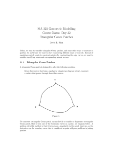 MA 323 Geometric Modelling Course Notes: Day 32 Triangular Coons Patches
