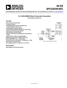 AN-826 APPLICATION NOTE  A 2.4 GHz WiMAX Direct Conversion Transmitter