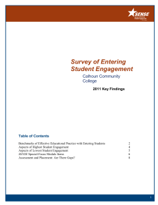 Survey of Entering Student Engagement