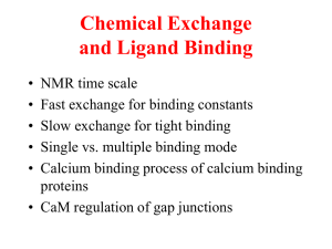 Chemical Exchange and Ligand Binding