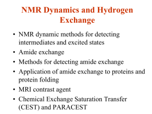 NMR Dynamics and Hydrogen Exchange