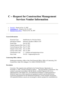 C -- Request for Construction Management Services Vendor Information