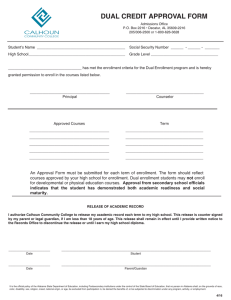 DUAL CREDIT APPROVAL FORM