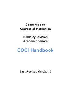 COCI Handbook  Committee on Courses of Instruction