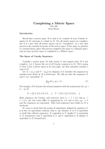 Completing a Metric Space
