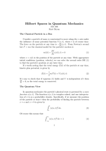 Hilbert Spaces in Quantum Mechanics