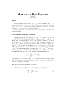 More on the Heat Equation