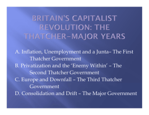 A. Inflation, Unemployment and a Junta– The First Thatcher Government
