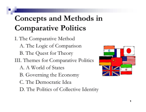 Concepts and Methods in Comparative Politics