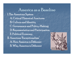 America as a Baseline