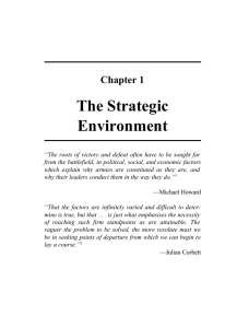 The Strategic Environment Chapter 1