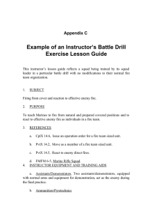 Example of an Instructor’s Battle Drill Exercise Lesson Guide Appendix C