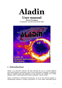 Aladin User manual 1 Introduction Pierre Fernique