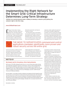 Implementing the Right Network for the Smart Grid: Critical Infrastructure