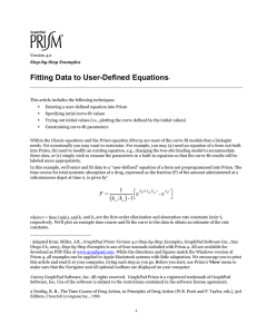 Fitting Data to User-Defined Equations