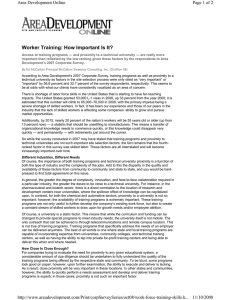 Worker Training: How Important Is It? Page 1 of 2