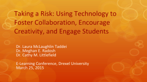 Taking a Risk: Using Technology to Foster Collaboration, Encourage