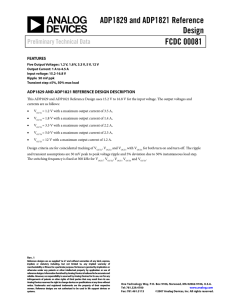 ADP1829 and ADP1821 Reference Design FCDC 00081 Preliminary Technical Data