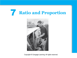 7 Functions Ratio and Proportion Copyright © Cengage Learning. All rights reserved.