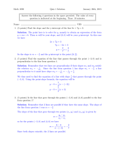 Math 1090 Quiz 1 Solution January 26th, 2015