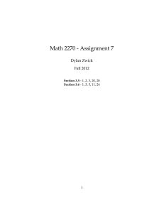 Math 2270 - Assignment 7 Dylan Zwick Fall 2012 Section 3.5